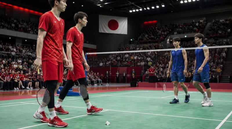 Suasana arena bulutangkis indoor menjelang final beregu putra Asian Games