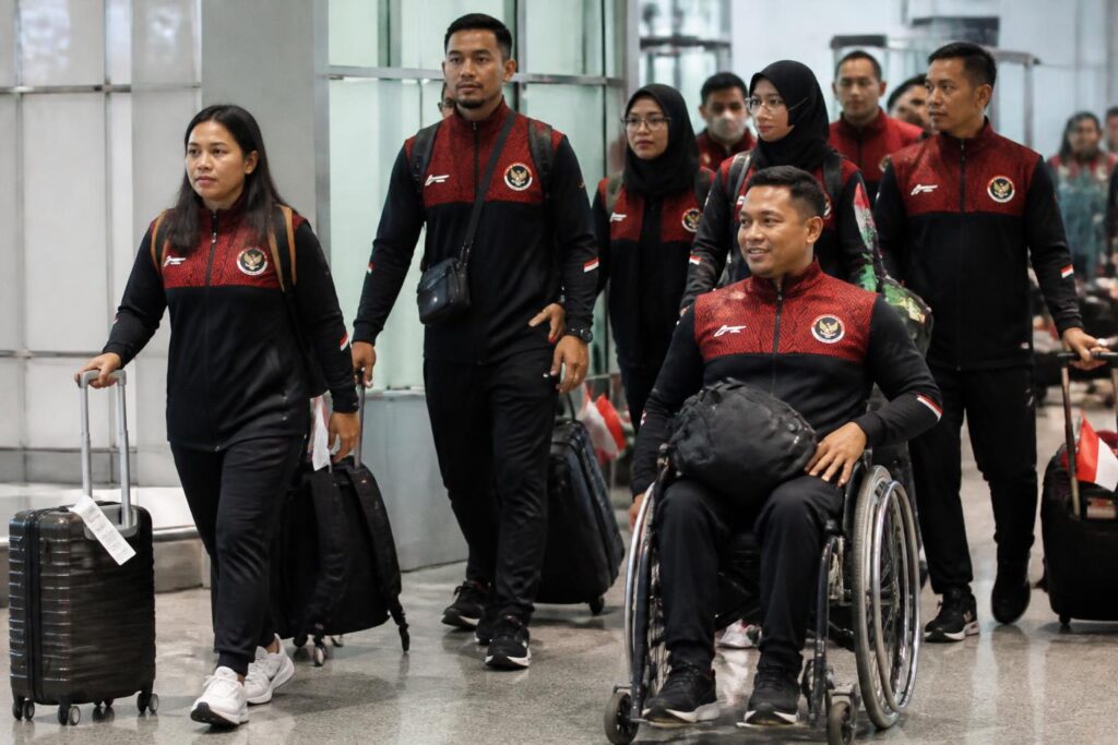 Kontingen Indonesia tiba di bandara Nagoya untuk mengikuti Asian Para Games 2026
