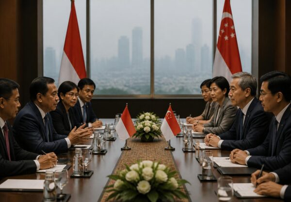 Pertemuan pejabat Indonesia dan Singapura membahas kerja sama penanganan kabut asap lintas batas di Jakarta