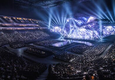 Panggung dan tribun Gocheok Sky Dome di Seoul yang disiapkan untuk acara penghargaan musik K-pop