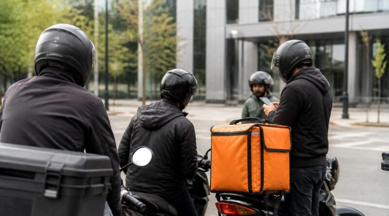 Pengemudi layanan transportasi online berkumpul di kawasan perkotaan setelah penerbitan aturan perlindungan ekosistem digital