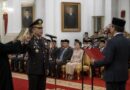 Pelantikan pejabat kepolisian di hadapan Presiden Prabowo di Istana Negara